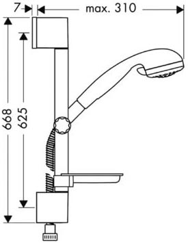 душевая стойка Hansgrohe Avista 27023000 душевая стойка Hansgrohe Avista 27023000