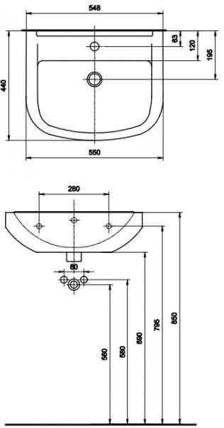 раковина Kolo Primo K81155 раковина Kolo Primo K81155