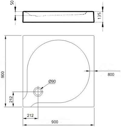 поддон квадратный Aquaform Delta 201-06911 поддон квадратный Aquaform Delta 201-06911