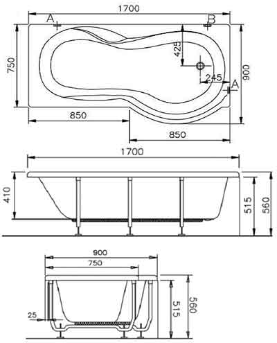 ванна Koller Pool Euphoria 170 см ванна Koller Pool Euphoria 170 см