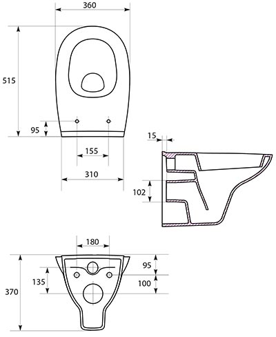 комплект Cersanit Arteco Hi-Teck комплект Cersanit Arteco Hi-Teck