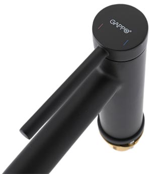 смеситель для раковины черный матовый палочка