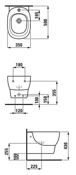 Laufen Mimo 3055.1 биде подвесное Laufen Mimo 3055.1 биде подвесное