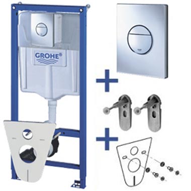Grohe Rapid SL 38813 комплект инсталляция для подвесного унитаза Grohe Rapid SL 38813 комплект инсталляция для подвесного унитаза