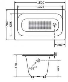ванна чугунная Goldman Comfort 150х70 см ZYA-38-5 ванна чугунная Goldman Comfort 150х70 см ZYA-38-5