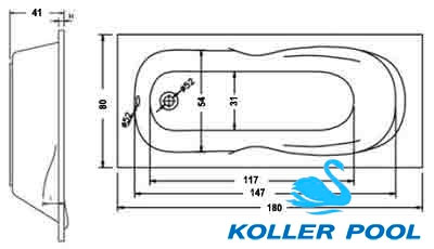 ванна акриловая Koller Pool Olimpia 180 см