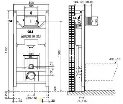 инсталляция Oli OLI 120 PLUS 177306 инсталляция Oli OLI 120 PLUS 177306