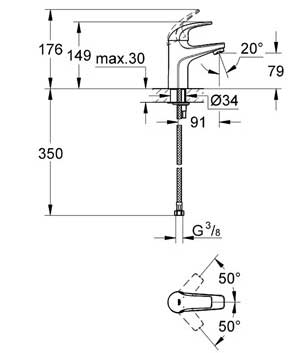 смеситель Grohe BauCurve 23165 смеситель Grohe BauCurve 23165