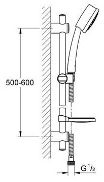 стойка Grohe BauCurve 27350 стойка Grohe BauCurve 27350